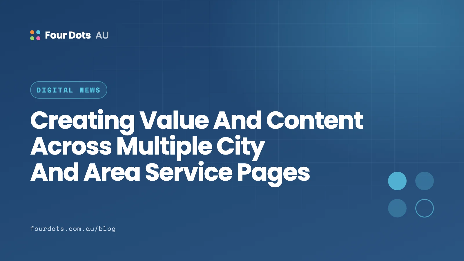 Creating Value And Content Across Multiple City And Area Service Pages