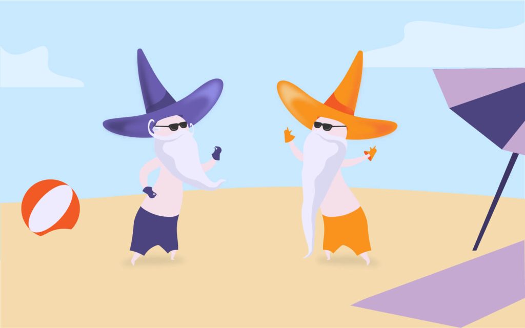 SEO wizards on the beach | Four Dots